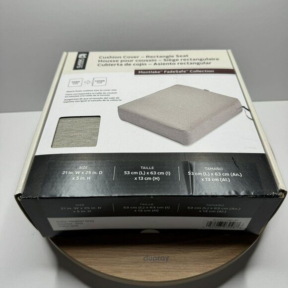 Classic Accessories Montlake FadeSafe Cushion Cover Rectangle Seat 21"L X 25"W H - Picture 1 of 6